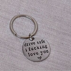 ❤️ Drive safe I fucking love you heart keychain keyring gift key chain key ring